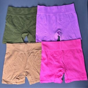 Womens Wild Fable Ribbed Biker Shorts Size M Lot Of 4  Seamless High Rise
